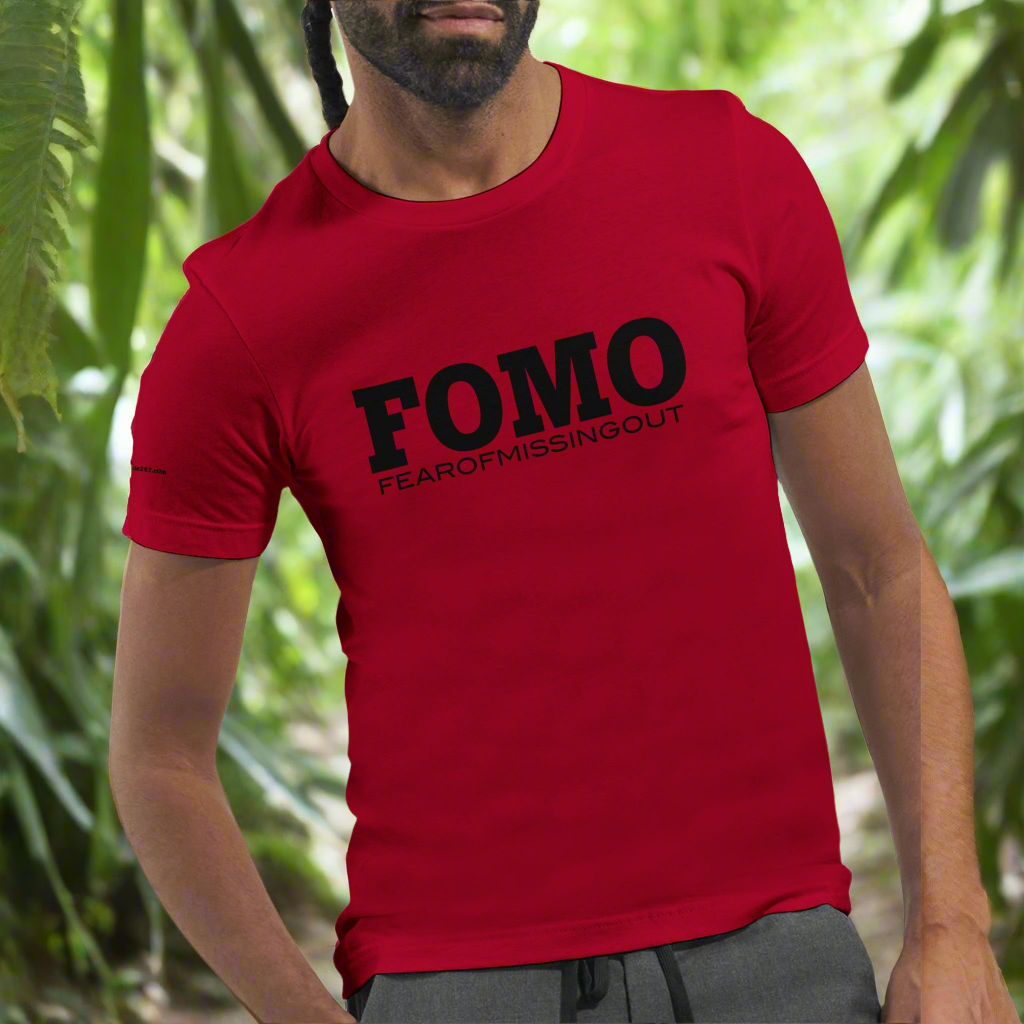 FOMO.Fear of missing out.Premium Unisex Crewneck T-shirt | Bella + Canvas 3001