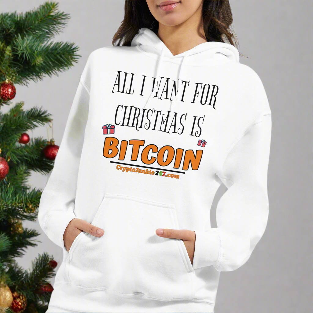 All i want for christmas is bitcoin.Classic Unisex Pullover Hoodie | Gildan® 18500