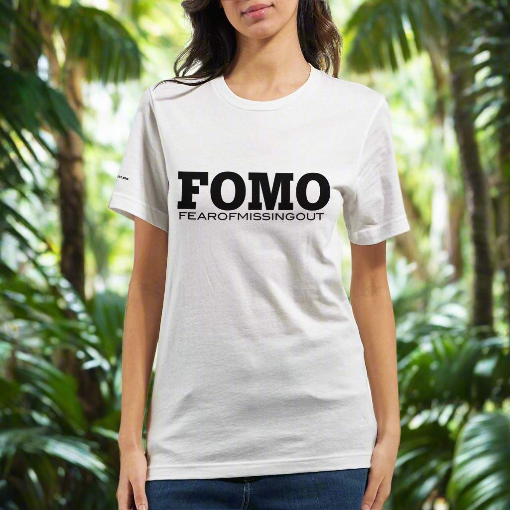 FOMO.Fear of missing out.Premium Unisex Crewneck T-shirt | Bella + Canvas 3001